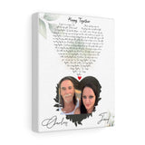 Love You By Heart -- Canvas 8''x10" -- Charles & Jacq