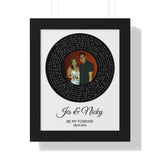 Love Anniversary -- Black framed poster/ 11"x14" -- Jes & Nicky 08.01.2014