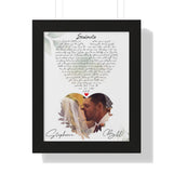 Lyrics Song -- Black framed poster/ 11"x14" -- Stephanie & Bill