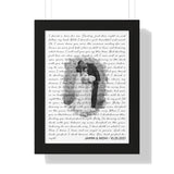 Lyrics -- Jaimin & Nidhi 10-25-2021 -- Black framed 12x16 -- Printify