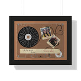 Lyrics -- Russell&Megan 06.05.2018 -- Black framed 12x16 -- Printify