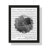 Lyrics -- Kris &Andrea 4.3.21 -- Black framed 16x20 -- Printify
