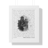 Music Lyrics Song -- White framed 11"x14" -- Mark & Nicola