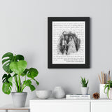 Lyrics Song -- Black framed poster/ 11"x14" -- Michael & Jennifer