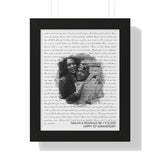 Lyrics Song -- Black framed poster/ 11"x14" -- Nailah & Reginald Sr.