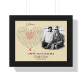 Lyrics -- Timothy & Brandi 12/28/2005 -- Black framed 11x14 -- Printify