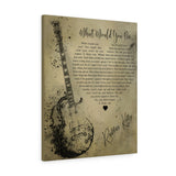Lyrics -- What Would You Do (Reckless Kelly) -- Canvas 24x30 -- Printify