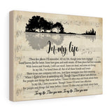 in My Life Lyrics Poster -- Canvas 11"X14" -- 35 -- printify