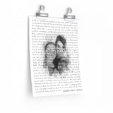 Lyrics Song -- poster/ 9''x11'' -- Caleb & Stacy