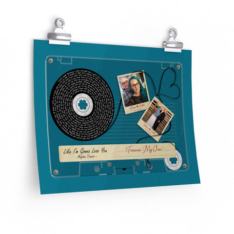 Cassette -- Glenn & Nikki 02.14.2021 -- 11x14 -- printify