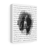 Lyrics Song -- Canvas 8"x10" -- James & Claudia