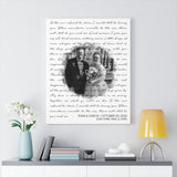 Lyrics -- Ryan & Darcie -- Canvas 24x30 -- printify