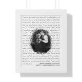 Lyrics -- Bryan & Amber 10.03.2020 -- White frame 11x14 -- Printify