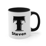 Name Mug -- Steven -- style 4 -- 11oz Black accent -- CC