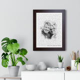 Lyrics Song -- Black Framed poster/ 12”x16” -- Dave & Lori