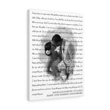 Lyrics Song -- Canvas 18"X24" -- David & Elizabeth