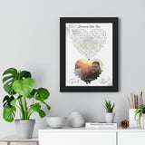 Lyrics -- Sarah & Ryan 8/27/2005 -- Black framed 12x16 -- Printify