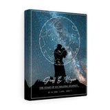 Star Map -- Geoff & Megan -- Canvas 8x10 -- printify