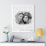 Lyrics -- Christopher & Kristina Petrasko -- Canvas 24x30 -- Printify