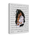 Music Lyrics Song -- Canvas 11"X14" -- Javier & Lysette