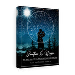 Star map -- Meagan & Jonathan 01.15.2021 -- Canvas 8x10 -- Printify