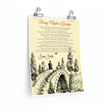 Lyrics -- Rainy Night in Georgia (Brook Benton) -- 11''x14'' -- Printify