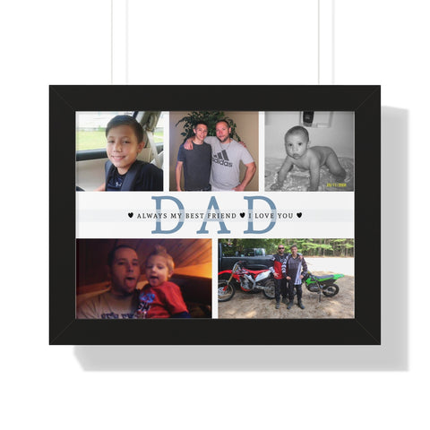 Print poster -- Always my best friend, I love you -- Black framed 12x16 -- Printify