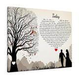 Lyrics Song -- Canvas 24"x30" -- Today (Brad Paisley)