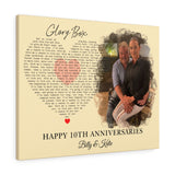 Lyrics Song -- Canvas 24"x30" -- Billy & Katie