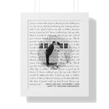 Lyrics -- Grant and Pam November 1, 2008 -- White framed 11x14 -- Printify (New)