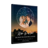 Star map -- Mike & Adel -- Canvas 24x30 -- Printify