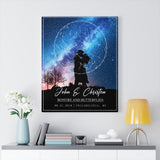 Star map -- Christen & John 09.21.2019 -- Canvas 24x30 -- Printify