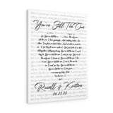 Lyrics -- Russell & Kristine 06.25.05 -- Canvas 24x30 -- Printify
