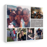 Photos Collages Prints -- Canvas  8"x10" -- Love Makes Us Family