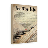 in My Life Lyrics -- Canvas 11"X14" -- 23 -- printify