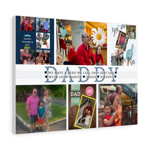 Daddy Family Prints -- Canvas 18"X24" -- Marius & Sarah & Rikardo