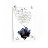 Lyrics -- Shon & Lacey 5/10/2014 -- 18x24 -- Printify