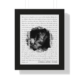 Lyrics -- Corinna & Jeffrey 10.17.2021 -- Black framed 11x14 -- Printify