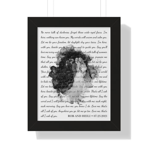 Rob and Heili - Framed 11x14 Printify - All I Ask of You 1.3