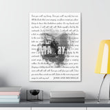 Lyrics Song -- Canvas 18"X24" -- Josh and Michelle