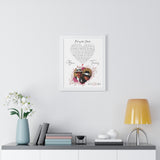Lyrics Song -- White framed poster/ 16"x20" -- Ben & Tammy  06.22.2012