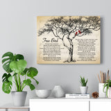 Music Song Lyrics -- Canvas 12"X16" -- Free Bird