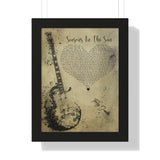 Lyrics -- Seasons In The Sun (Terry Jacks) -- Black framed 12x16 -- Printify