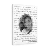 Lyrics Song -- Canvas 18"X24" -- Cody & Courtney