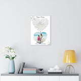 Lyrics Song -- Canvas 12"X18" -- Happy 1st Anniversary