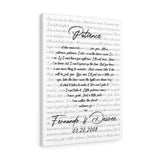 Lyrics -- FERNANDO AND DESIREE 03/20/2008 -- Canvas 18x24 -- Printify