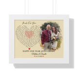 Lyrics -- Matthew and Danielle 10.17.2020 -- White framed 11x14 -- Printify