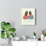 Personalized Best Friend Poster -- Canvas  8"x10" -- 8 -- Hannah & Destiny -- printify