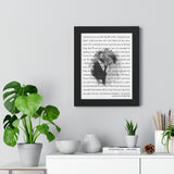 Lyrics -- Heather & Patrick 01.22.2022 -- Black framed 11x14 -- Printify