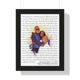 Lyrics -- Jeremy&Pauline 4-15-2019 -- Black framed 12x16 -- Printify